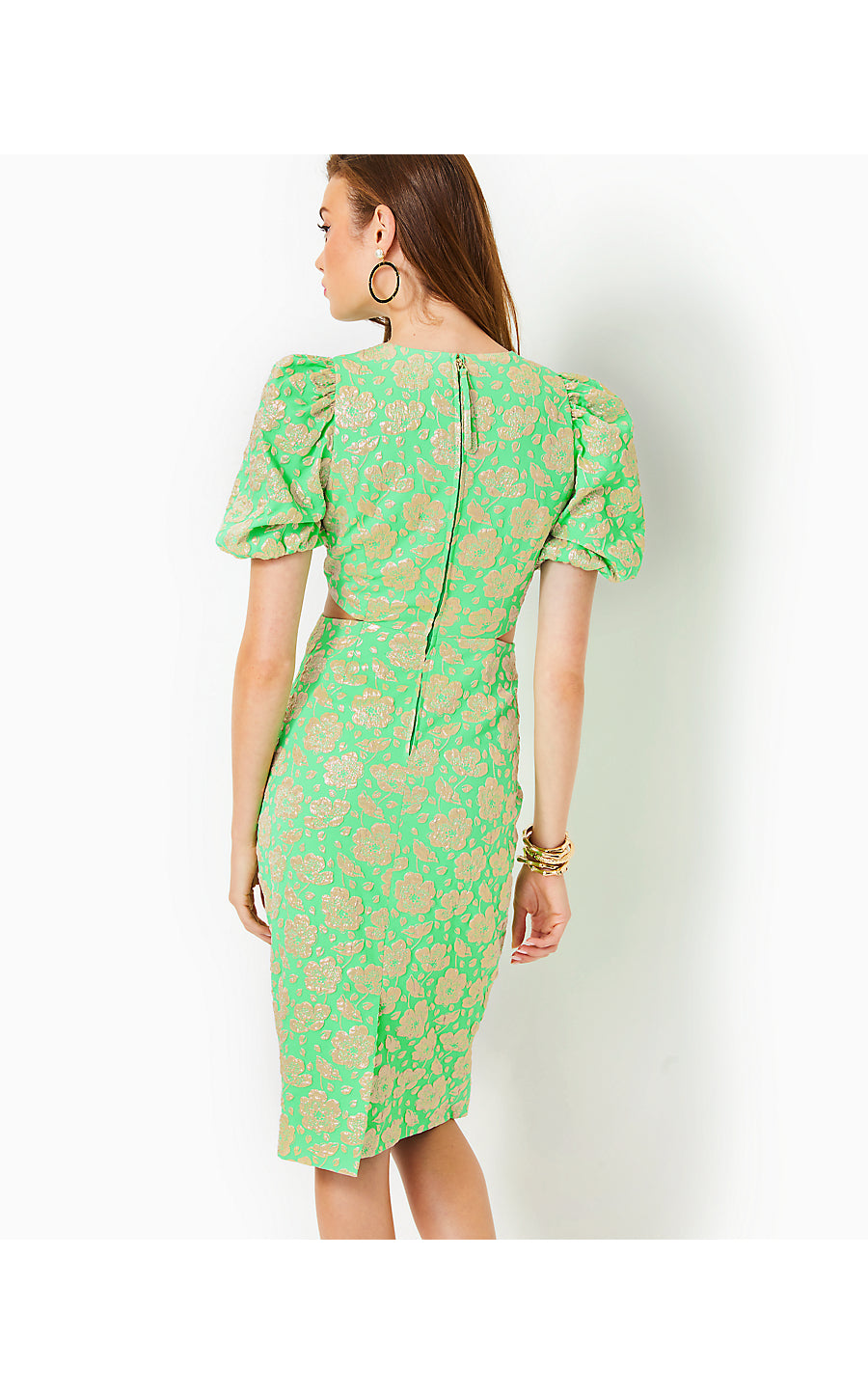 MELINA MIDI DRESS - PALM BEACH PETALS