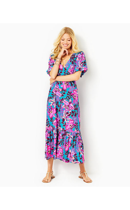 HOLLOWAY MIDI DRESS - ORCHID YOU NOT
