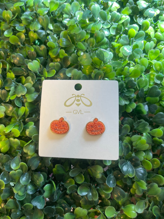 PUMPKIN STUD EARRINGS