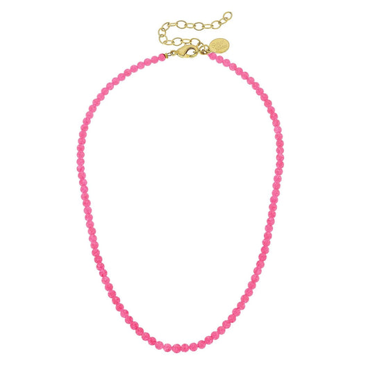 Alys Necklace: Bright Pink
