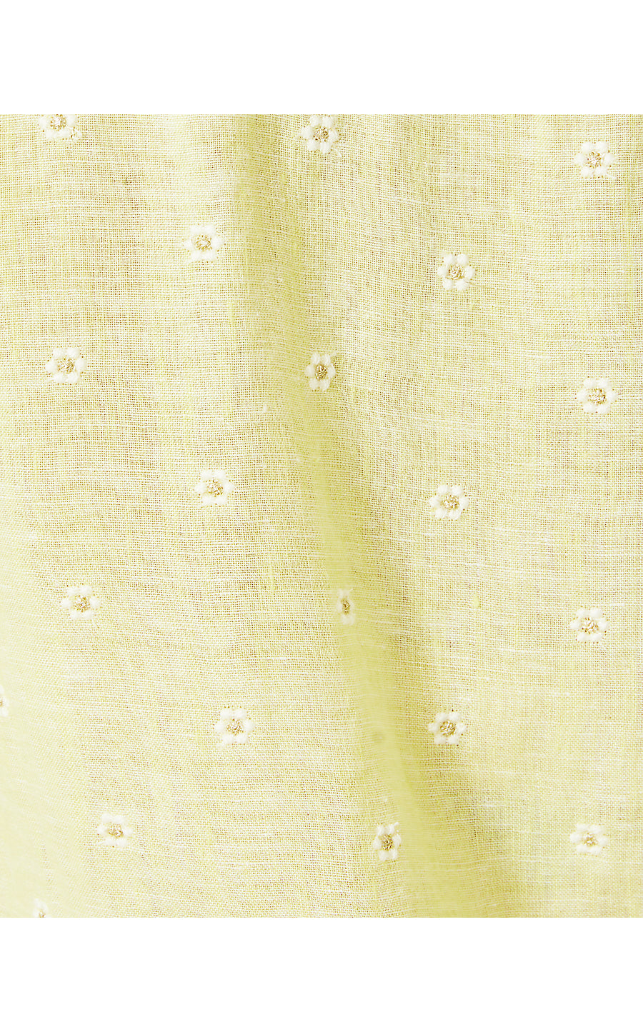SEA VIEW BUTTON DOWN - FINCH YELLOW - YOU DRIVE ME DAISY EMBROIDERED LINEN