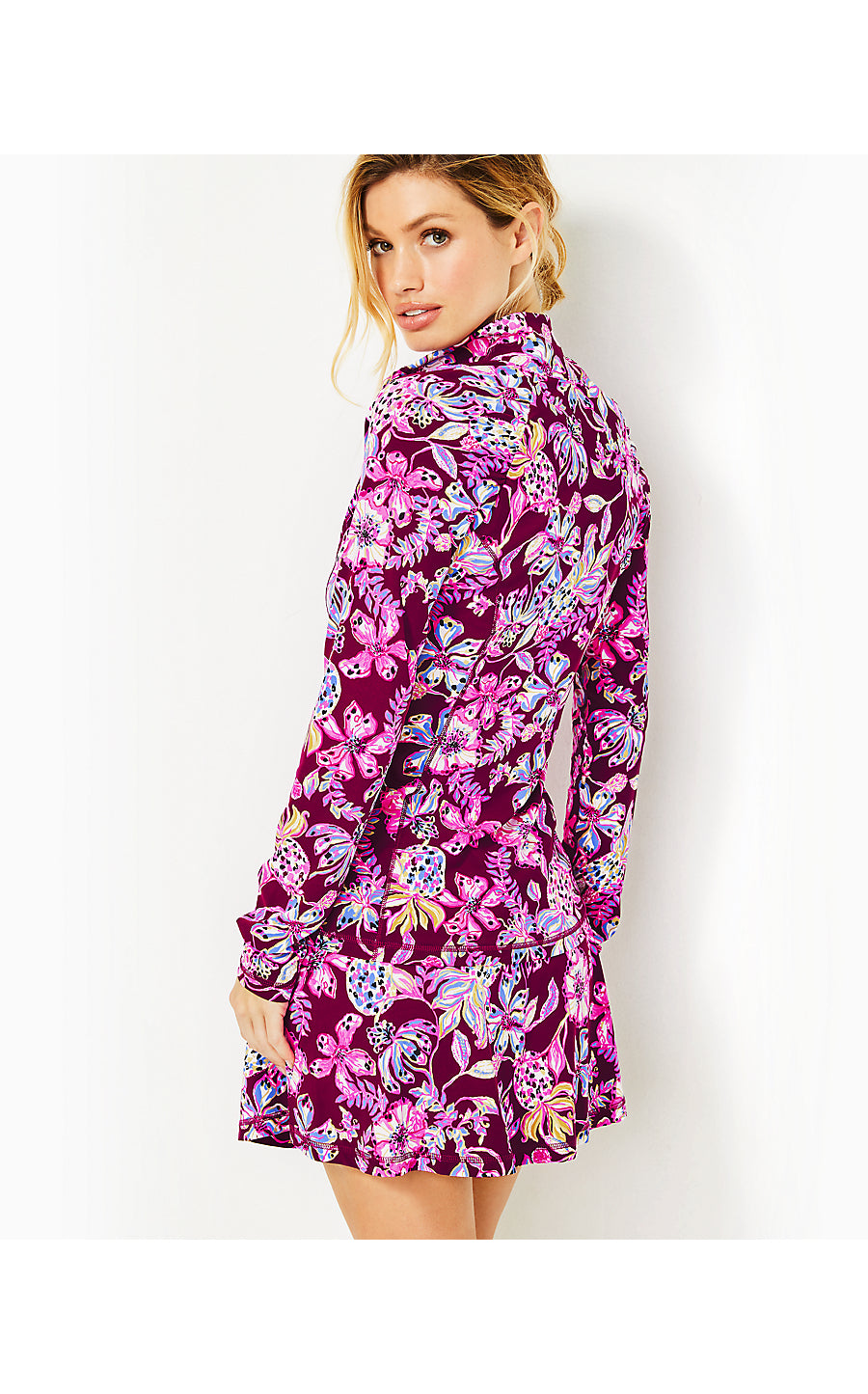 JUSTINE HALF ZIP - TROPICAL WITH A TWIST