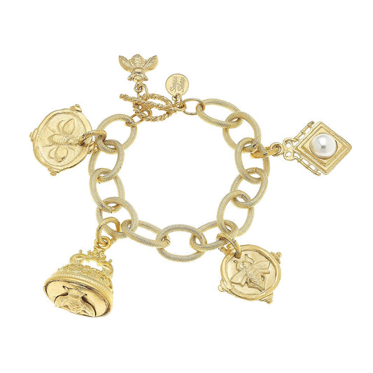 Vintage Bee Charm Bracelet