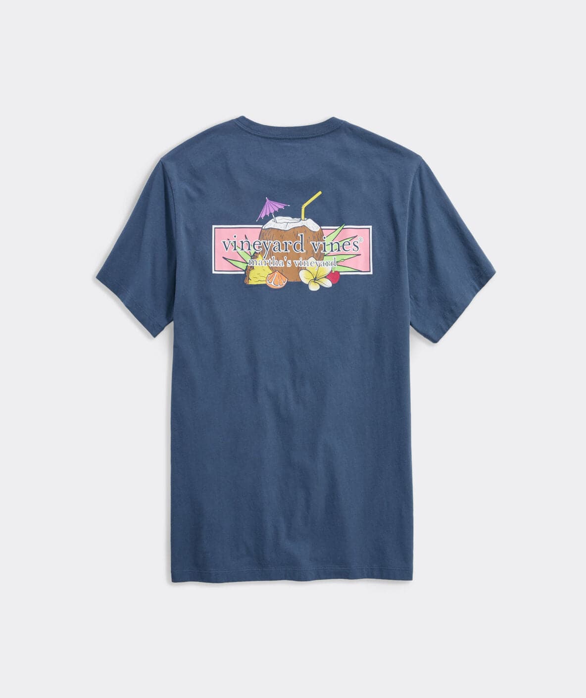 Tropical Paradise Logo Box Short-Sleeve Pocket Tee