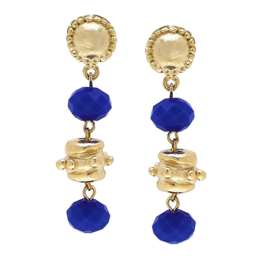 Milly Tier Earrings - BLUE