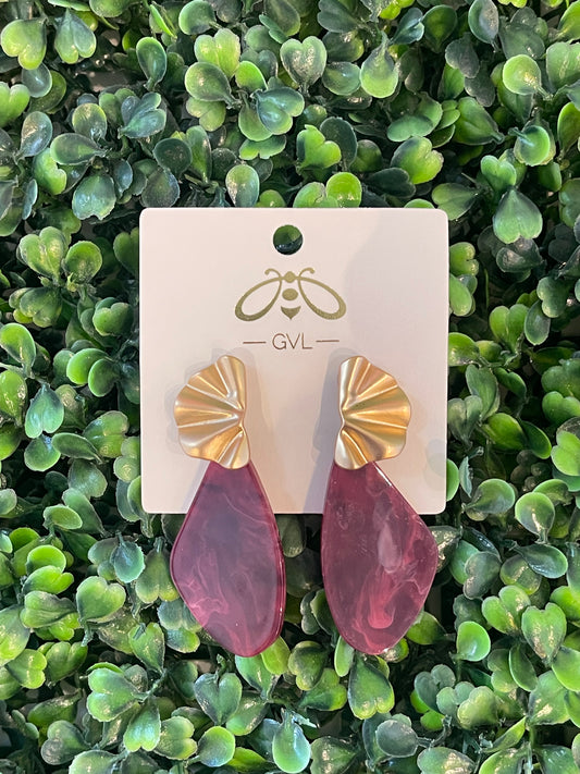 GIA EARRING - GARNET