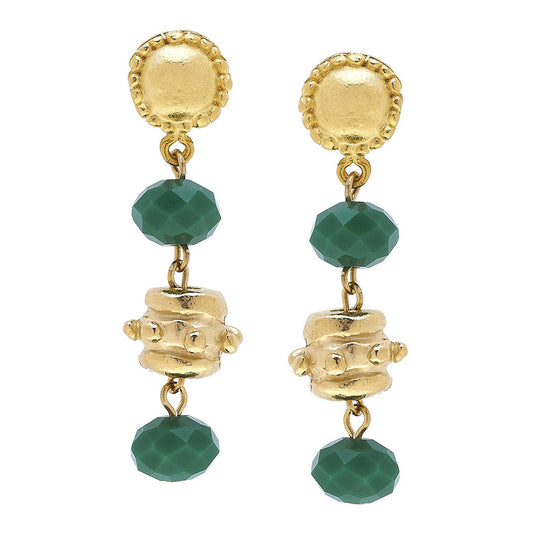Milly Tier Earrings -GREEN