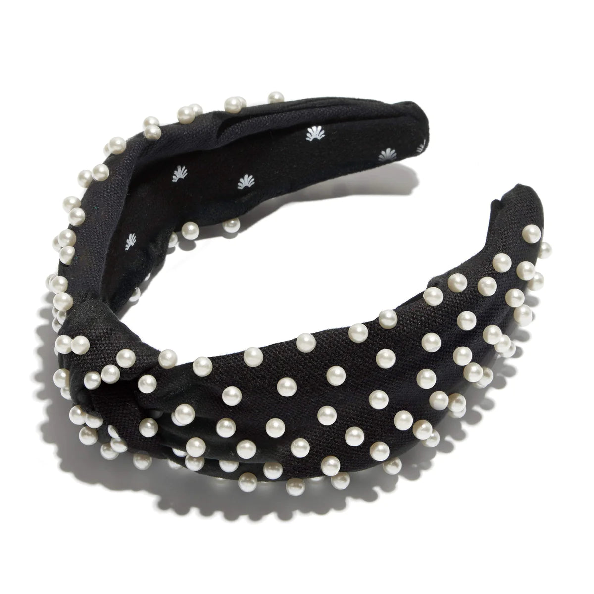 JET PEARL WOVEN KNOTTED HEADBAND