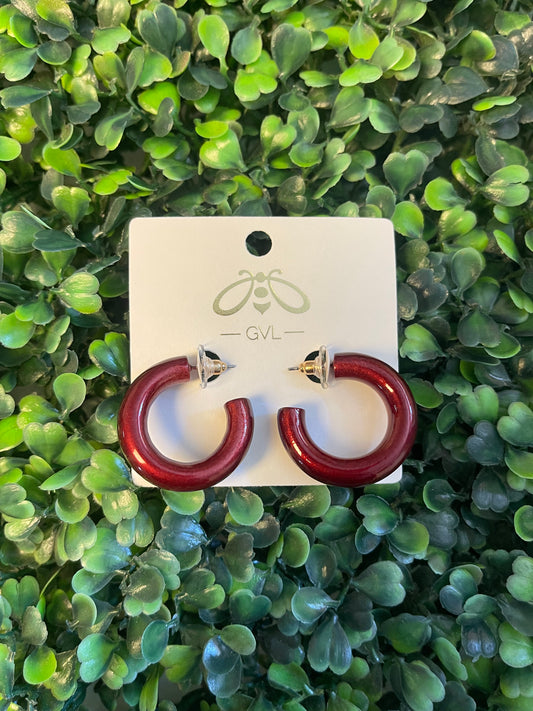 GARNET MINI HOOPS