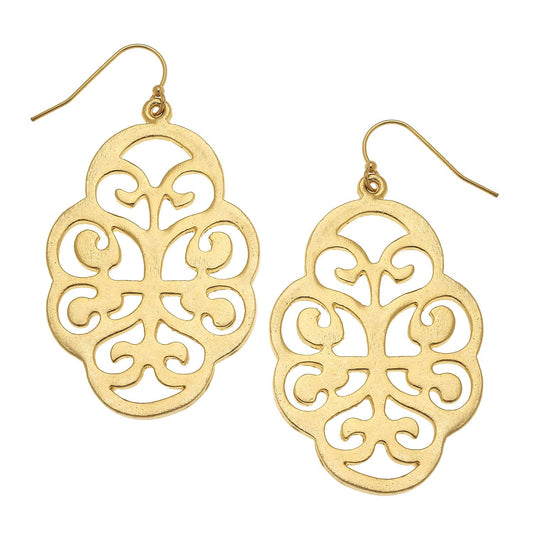 Gold Leaf Cut Out Earrings