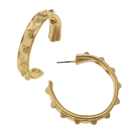 Spiked Hoops - Gold