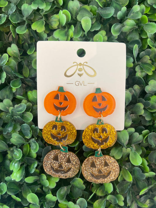 JACK O'LANTERN GLITTER EARRINGS