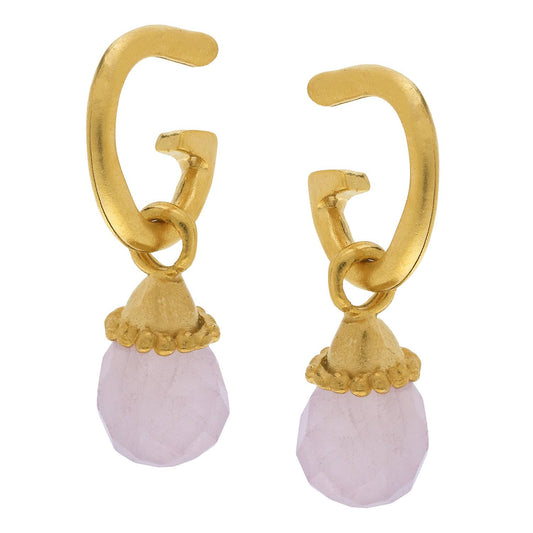 Gigi Earrings - Pink Quartz