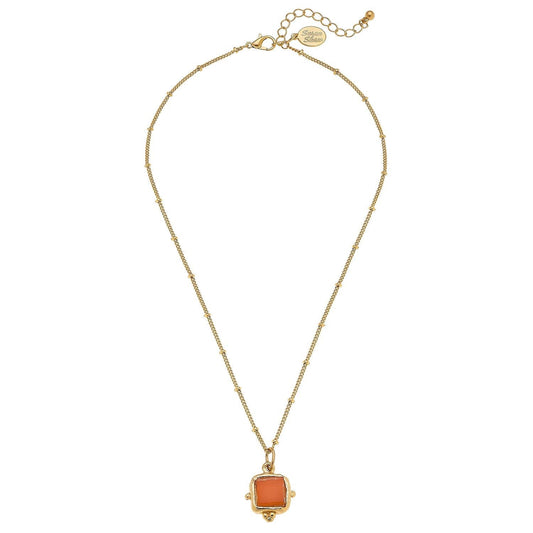 Charlotte Dainty Necklace - ORANGE