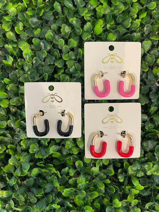 TWO TONE OVAL HOOPS