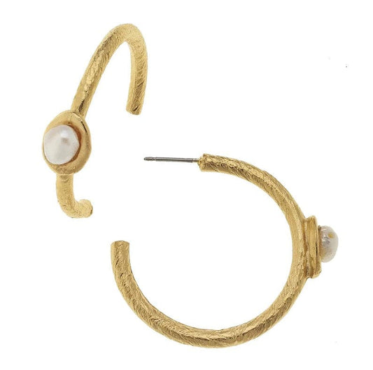 Pearl Accent Hoops