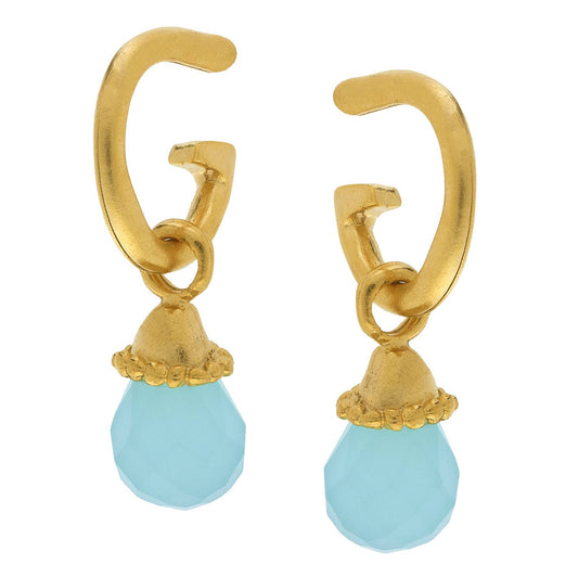 Gigi Earrings - Aqua Quartz